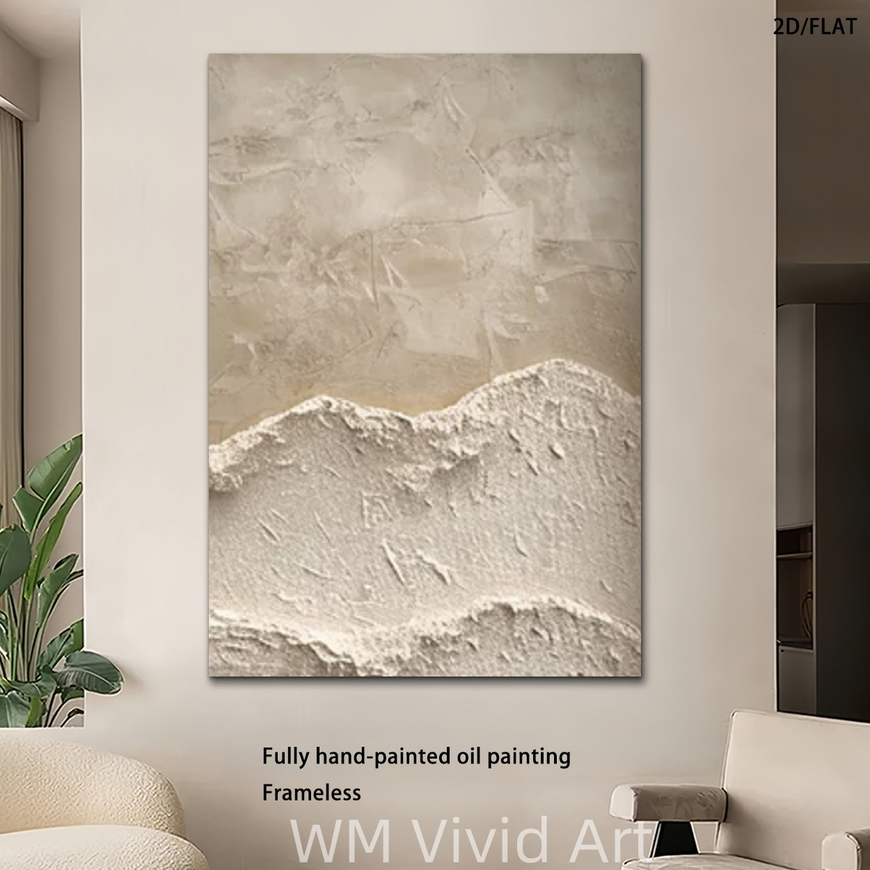 A Single Piece, Entirely Hand-Painted Abstract Oil Artwork, Featuring a Modern Aesthetic for Wall Decor. This Contemporary Artist'S Creation Showcases a Heavy Texture Knife Technique