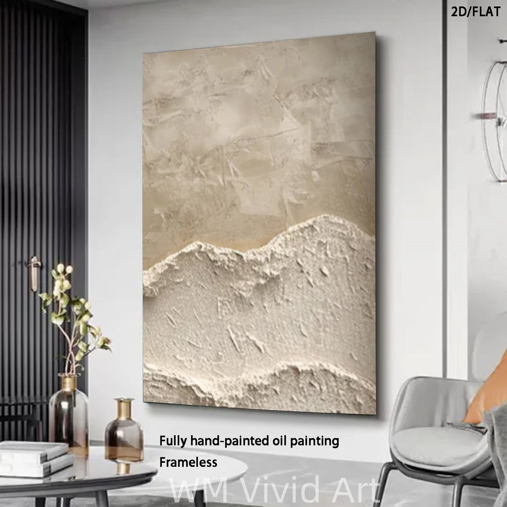 A Single Piece, Entirely Hand-Painted Abstract Oil Artwork, Featuring a Modern Aesthetic for Wall Decor. This Contemporary Artist'S Creation Showcases a Heavy Texture Knife Technique
