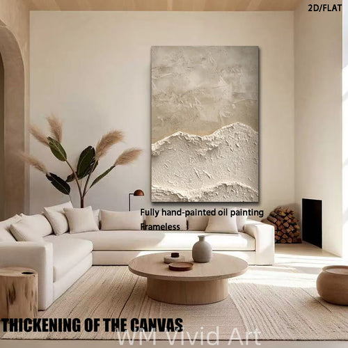 A Single Piece, Entirely Hand-Painted Abstract Oil Artwork, Featuring a Modern Aesthetic for Wall Decor. This Contemporary Artist'S Creation Showcases a Heavy Texture Knife Technique