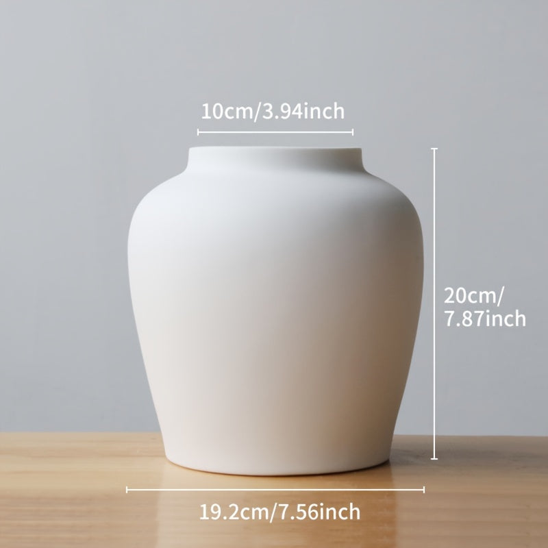 Modern Ceramic Bud Vases, Large Round Belly Flower Vase for Home Decor