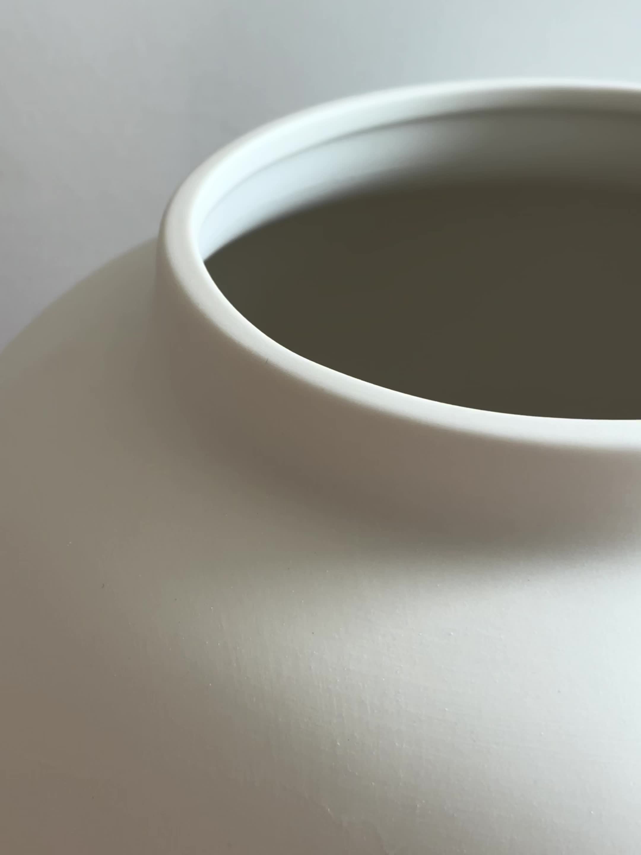 Modern Ceramic Bud Vases, Large Round Belly Flower Vase for Home Decor