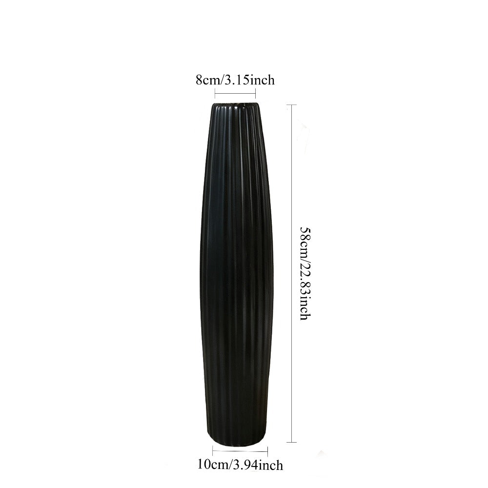 Modern Style Large Floor Vase, Dimensions 22.83 X 3.94 X 3.15 Inches, for Home Decor - Tall Stem Cylindrical, Durable Plastic Vase, Suitable for Hydroponic Floral Arrangements, Wedding Centerpieces, Dried\u002Fartificial Flowers (flowers Not Included)