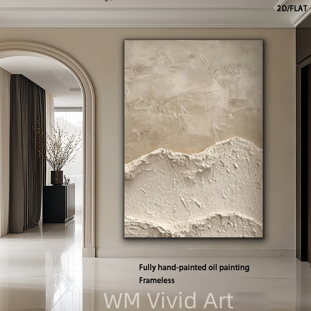 A Single Piece, Entirely Hand-Painted Abstract Oil Artwork, Featuring a Modern Aesthetic for Wall Decor. This Contemporary Artist'S Creation Showcases a Heavy Texture Knife Technique