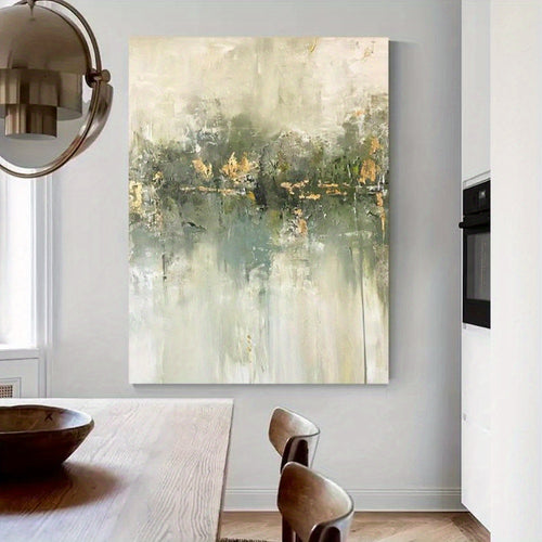 2D Flat, 100% Hand-Painted Abstract Nordic B&B Oil Painting Wall Art \